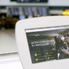 Support tablette tactile modulable rampe