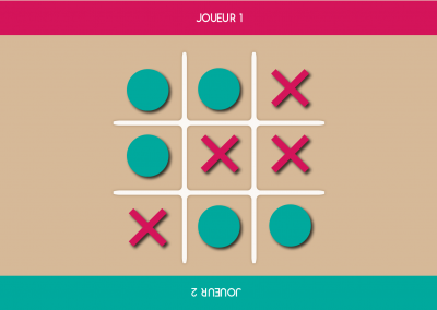 Jeu application tactile tic tac toe