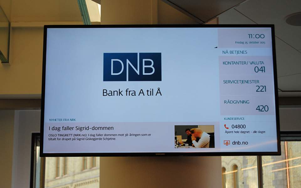 DNB affichage dynamique Norvège