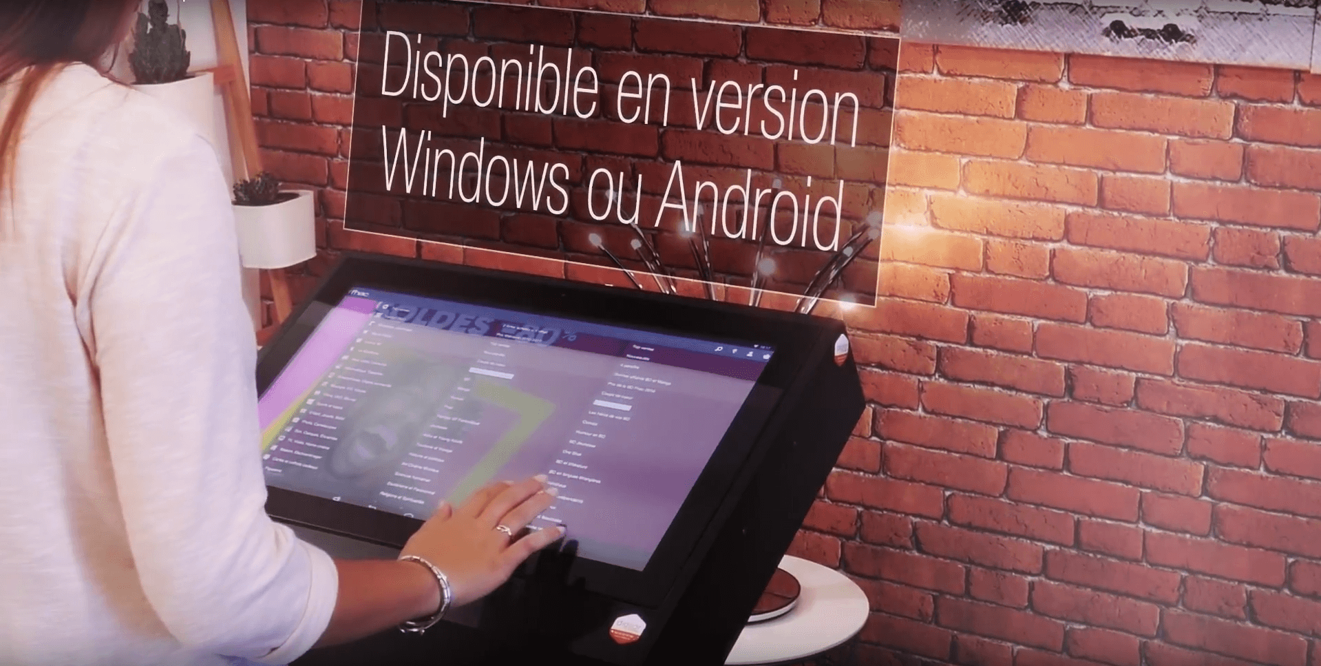 Borne interactive 22 pouces Android et Windows
